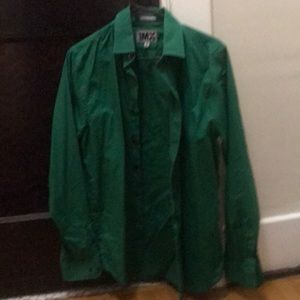 Express medium 1mx dress shit green
